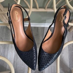 Clarks Snake Skin Heels